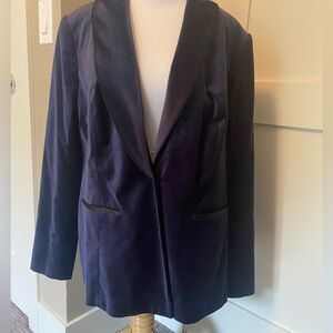 Blue velvet White House Black Market suit jacket